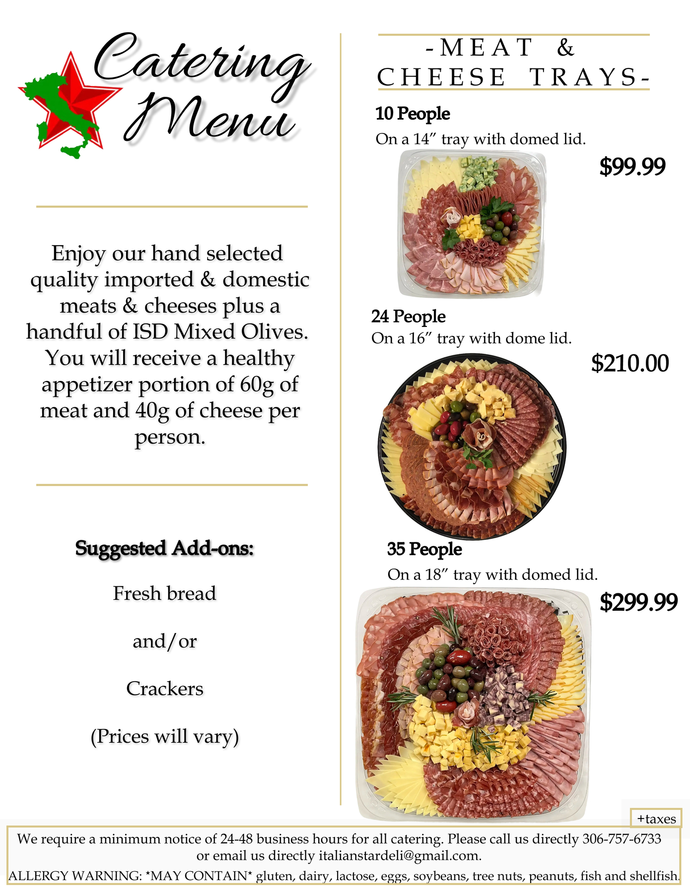 Italian Star Deli » Catering